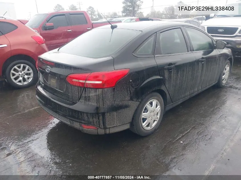 2017 Ford Focus S VIN: 1FADP3E29HL338408 Lot: 40777857