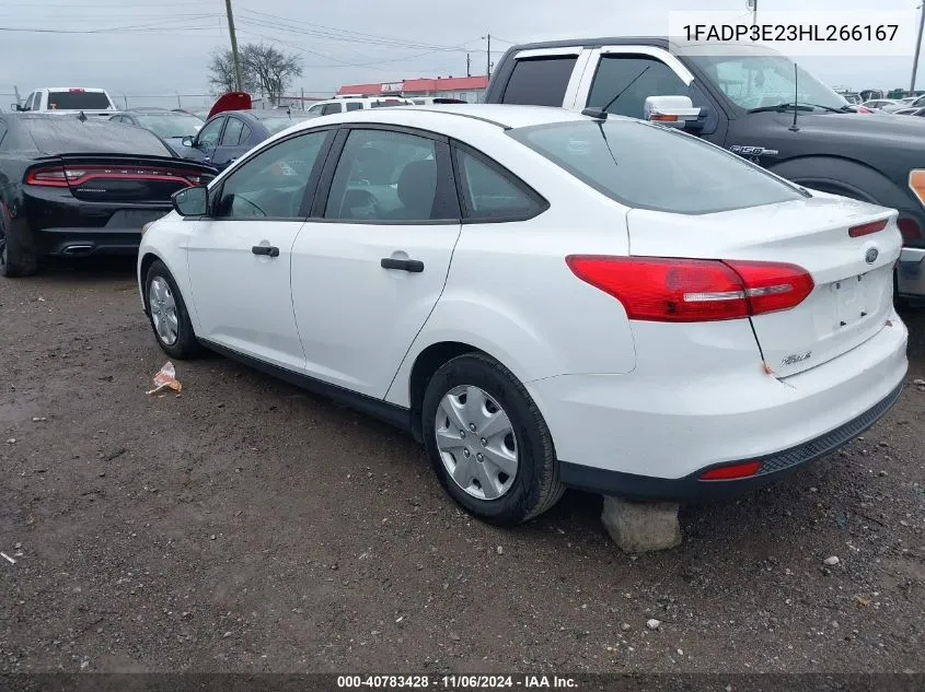 2017 Ford Focus S VIN: 1FADP3E23HL266167 Lot: 40783428