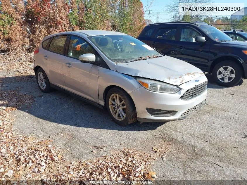 2017 Ford Focus Se VIN: 1FADP3K28HL240300 Lot: 40785863