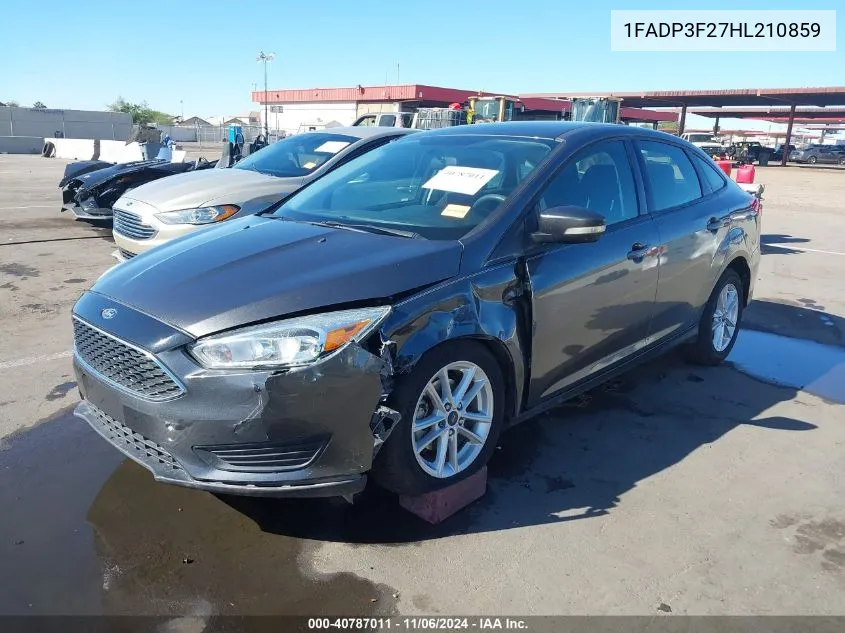 2017 Ford Focus Se VIN: 1FADP3F27HL210859 Lot: 40787011