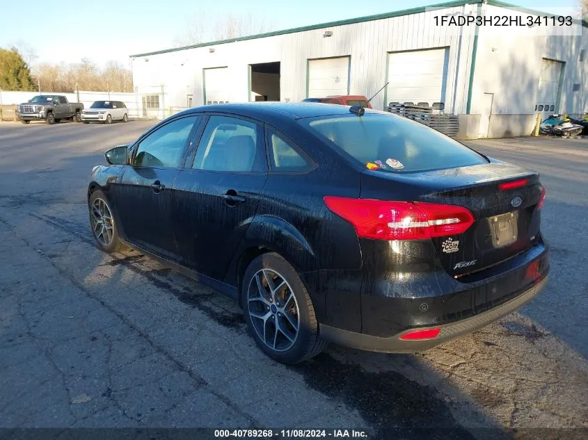 1FADP3H22HL341193 2017 Ford Focus Sel