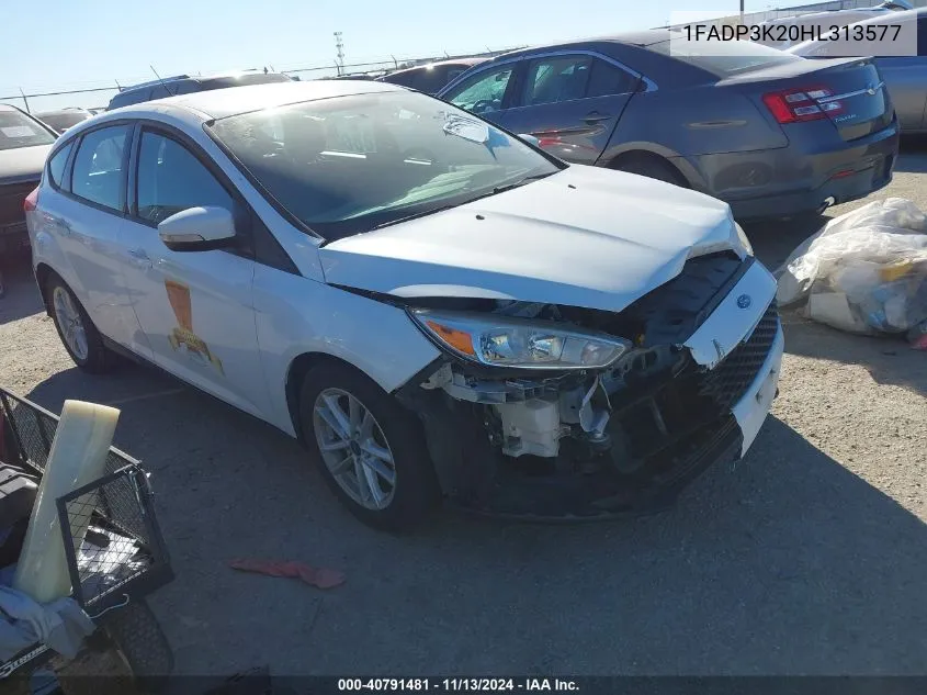 2017 Ford Focus Se VIN: 1FADP3K20HL313577 Lot: 40791481