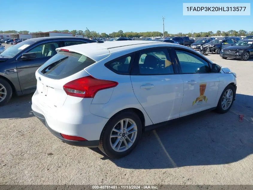 2017 Ford Focus Se VIN: 1FADP3K20HL313577 Lot: 40791481