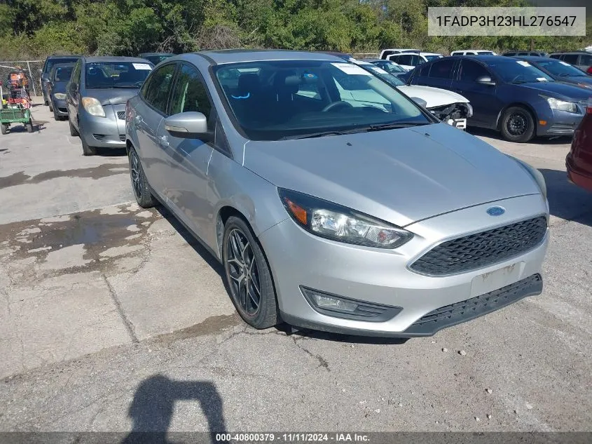 2017 Ford Focus Sel VIN: 1FADP3H23HL276547 Lot: 40800379