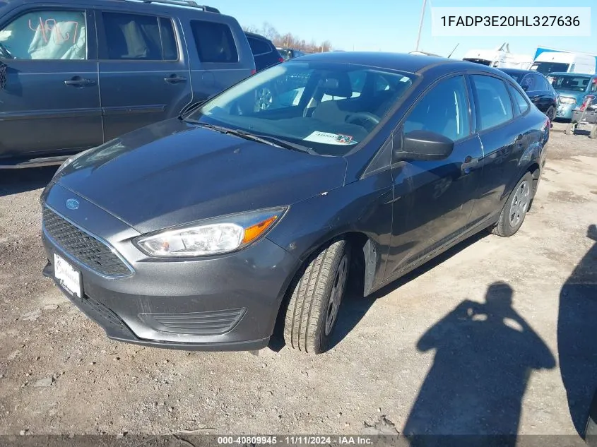 2017 Ford Focus S VIN: 1FADP3E20HL327636 Lot: 40809945