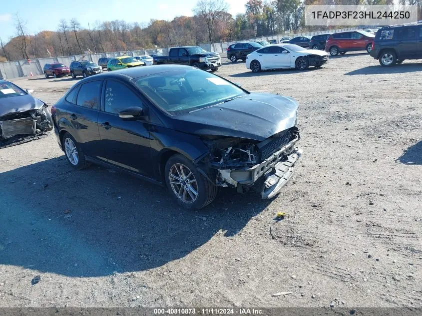 2017 Ford Focus Se VIN: 1FADP3F23HL244250 Lot: 40810878