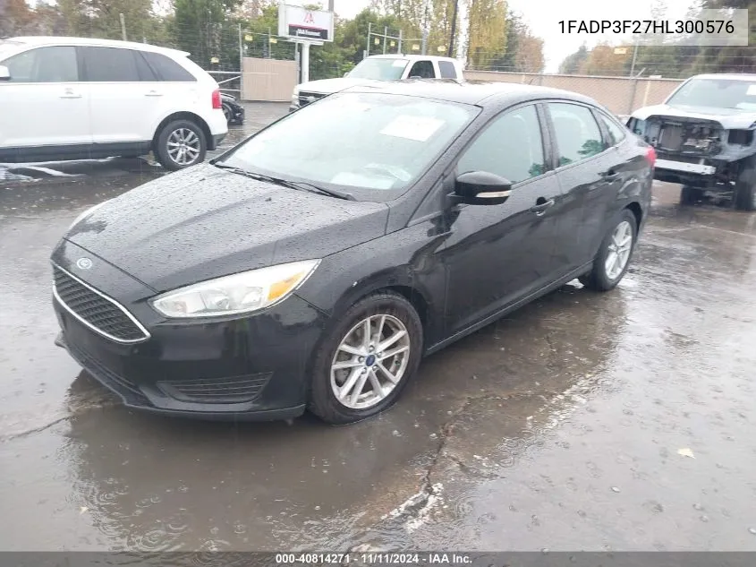 2017 Ford Focus Se VIN: 1FADP3F27HL300576 Lot: 40814271