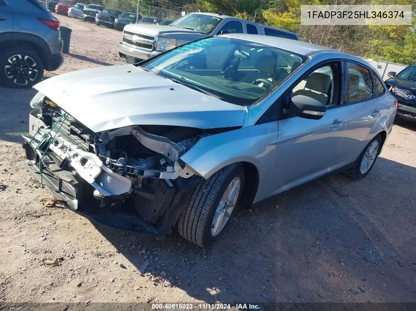 2017 Ford Focus Se VIN: 1FADP3F25HL346374 Lot: 40818023