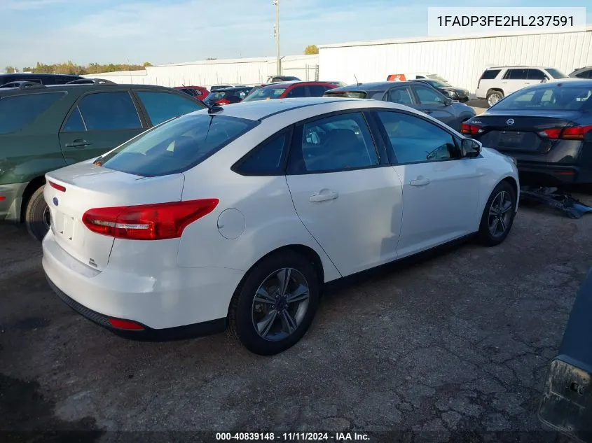 2017 Ford Focus Se VIN: 1FADP3FE2HL237591 Lot: 40839148