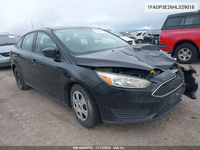 2017 Ford Focus S VIN: 1FADP3E26HL329018 Lot: 40849703