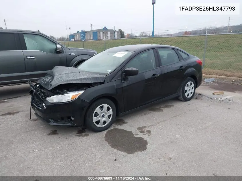 2017 Ford Focus S VIN: 1FADP3E26HL347793 Lot: 40876609