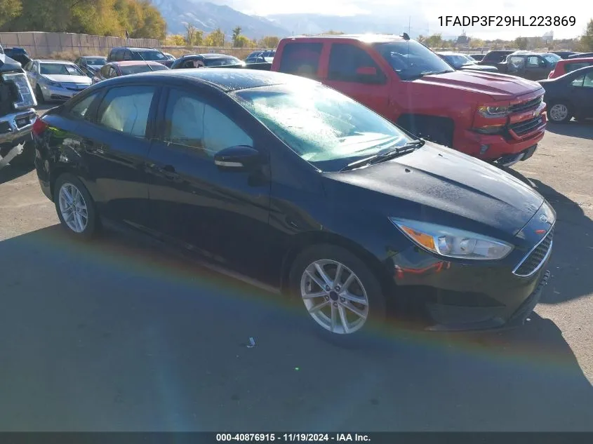 2017 Ford Focus Se VIN: 1FADP3F29HL223869 Lot: 40876915