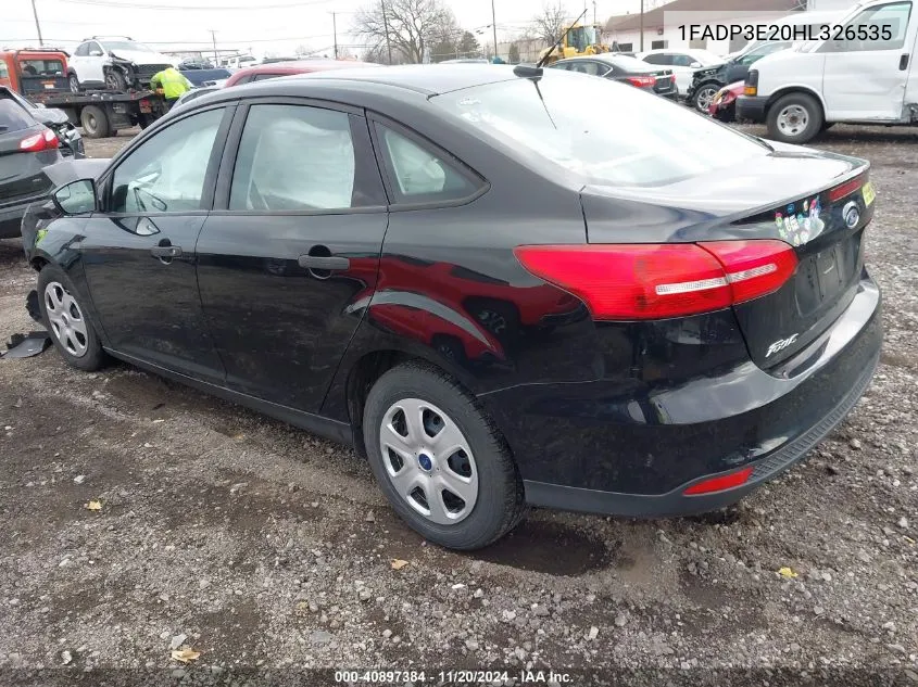 1FADP3E20HL326535 2017 Ford Focus S