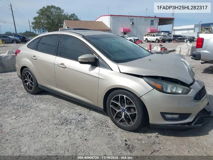 2017 Ford Focus Sel VIN: 1FADP3H25HL282317 Lot: 40906724