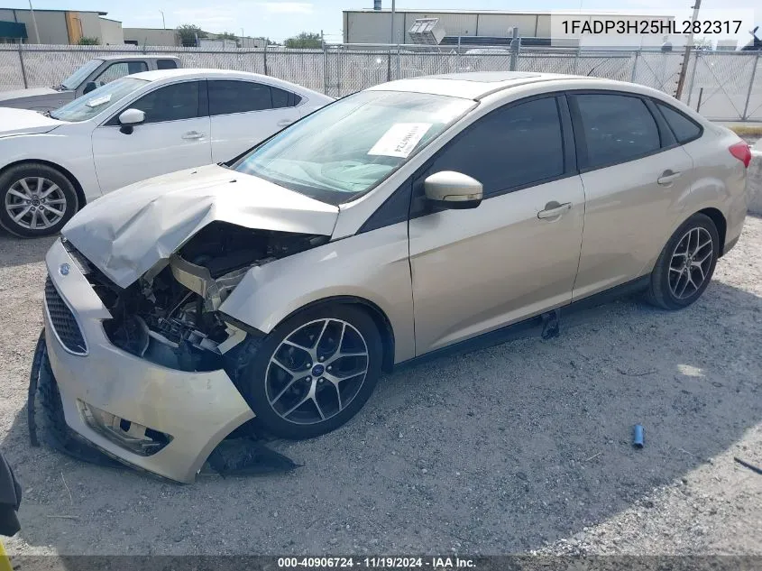 2017 Ford Focus Sel VIN: 1FADP3H25HL282317 Lot: 40906724