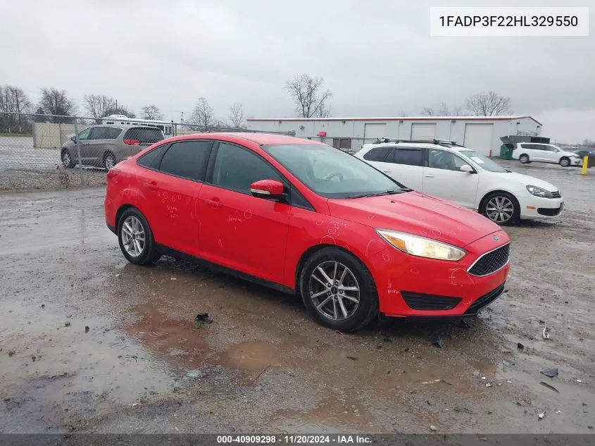 2017 Ford Focus Se VIN: 1FADP3F22HL329550 Lot: 40909298