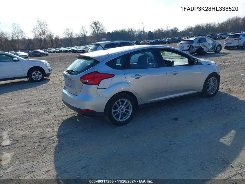 2017 Ford Focus Se VIN: 1FADP3K28HL338520 Lot: 40917266