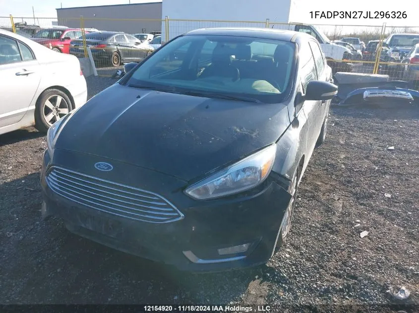 2018 Ford Focus Titanium VIN: 1FADP3N27JL296326 Lot: 12154920