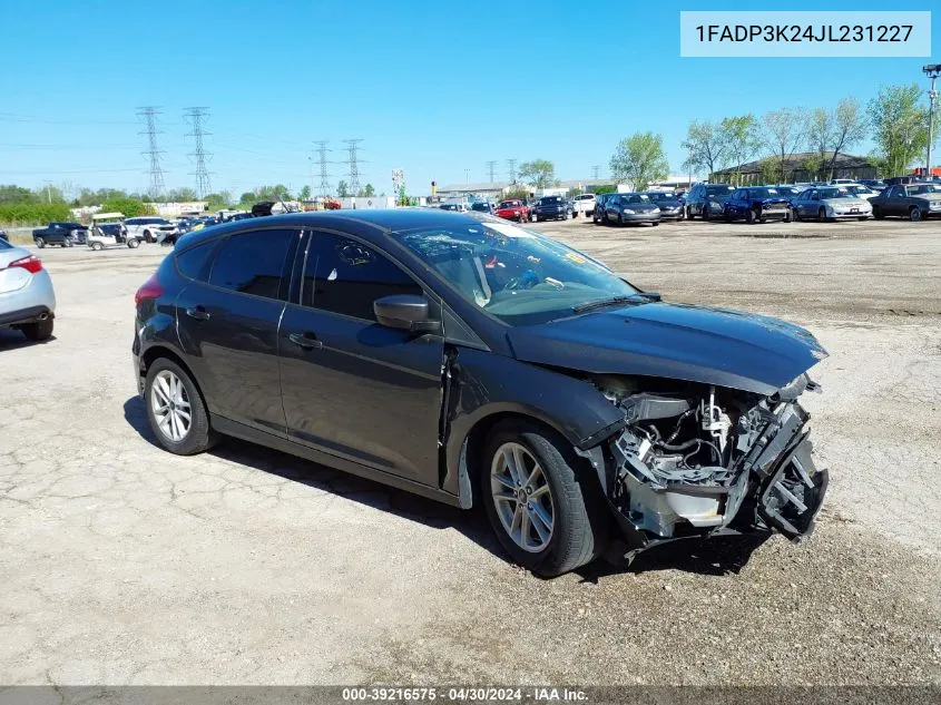 2018 Ford Focus Se VIN: 1FADP3K24JL231227 Lot: 39216575