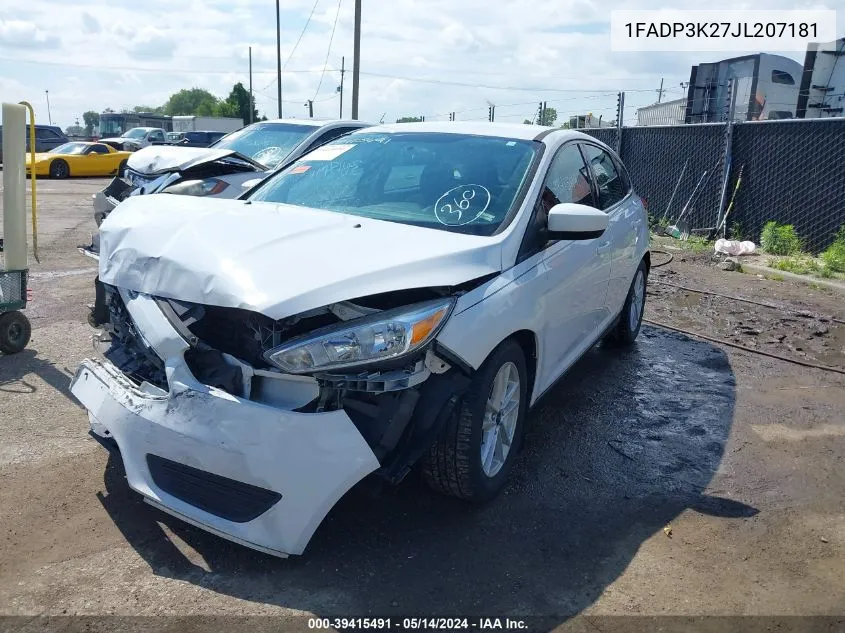 2018 Ford Focus Se VIN: 1FADP3K27JL207181 Lot: 39415491