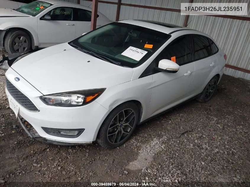 2018 Ford Focus Sel VIN: 1FADP3H26JL235951 Lot: 39459679