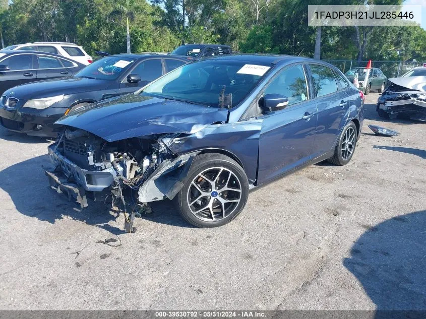 2018 Ford Focus Sel VIN: 1FADP3H21JL285446 Lot: 39530792