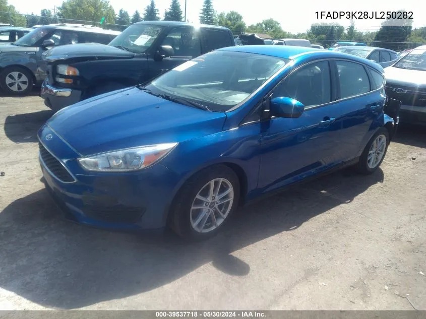 2018 Ford Focus Se VIN: 1FADP3K28JL250282 Lot: 39537718