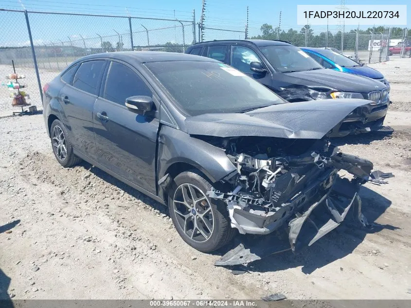 2018 Ford Focus Sel VIN: 1FADP3H20JL220734 Lot: 39650067