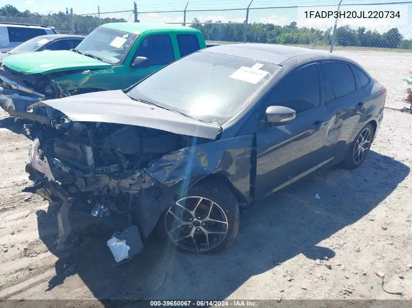 2018 Ford Focus Sel VIN: 1FADP3H20JL220734 Lot: 39650067