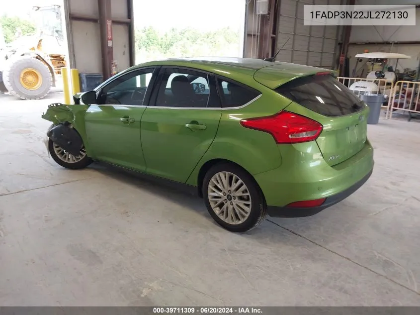 2018 Ford Focus Titanium VIN: 1FADP3N22JL272130 Lot: 39711309