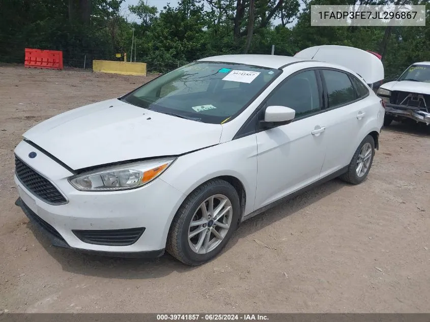 2018 Ford Focus Se VIN: 1FADP3FE7JL296867 Lot: 39741857