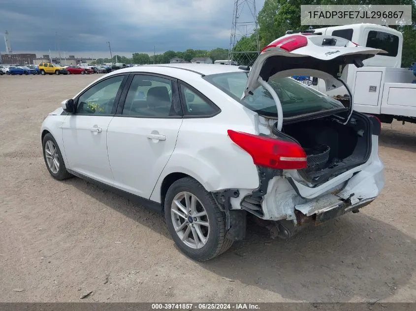 2018 Ford Focus Se VIN: 1FADP3FE7JL296867 Lot: 39741857