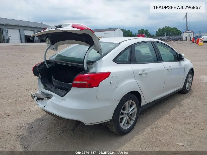 1FADP3FE7JL296867 2018 Ford Focus Se