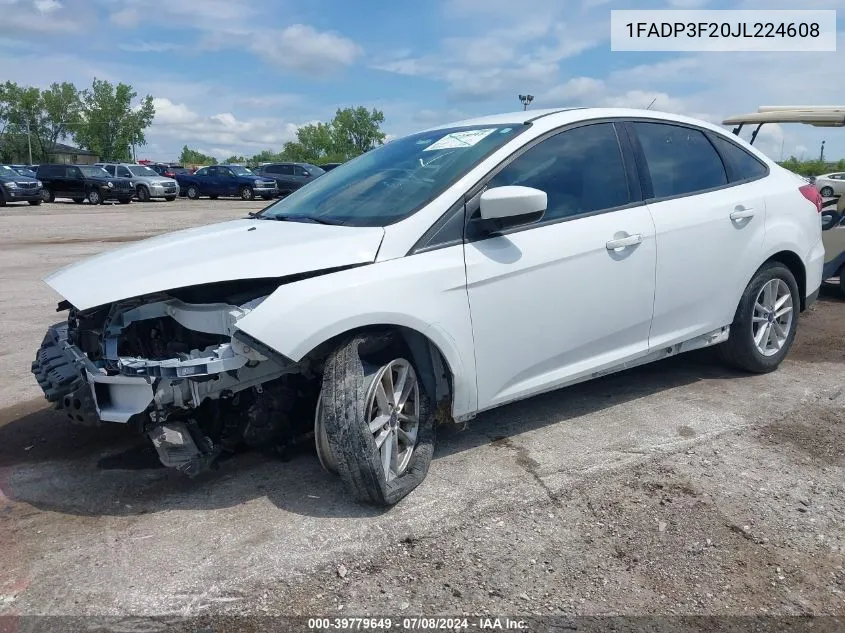 2018 Ford Focus Se VIN: 1FADP3F20JL224608 Lot: 39779649