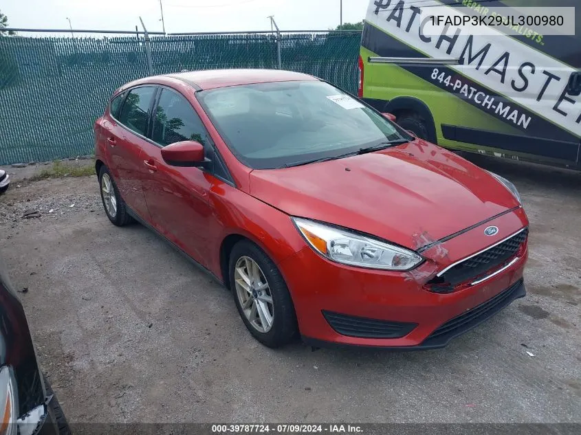 2018 Ford Focus Se VIN: 1FADP3K29JL300980 Lot: 39787724