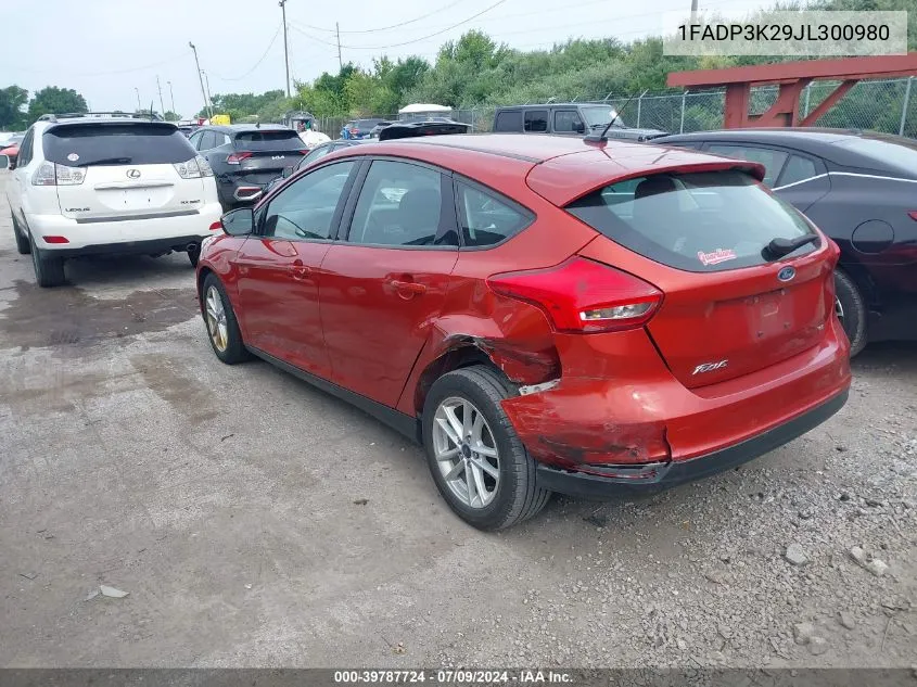 1FADP3K29JL300980 2018 Ford Focus Se