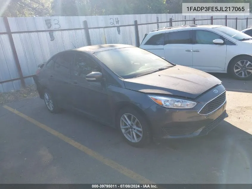 2018 Ford Focus Se VIN: 1FADP3FE5JL217065 Lot: 39795011