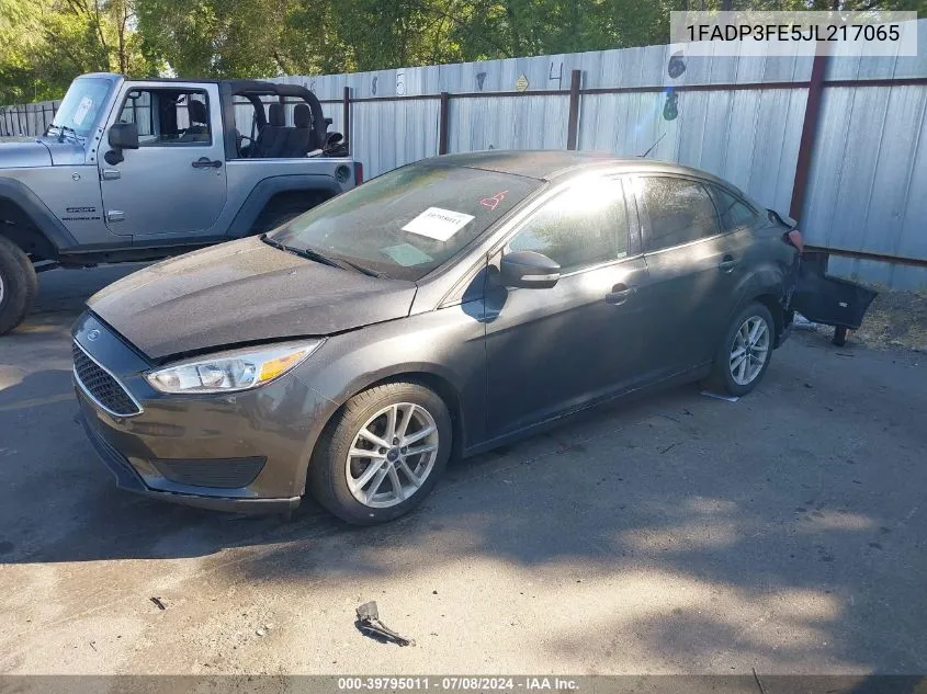 2018 Ford Focus Se VIN: 1FADP3FE5JL217065 Lot: 39795011