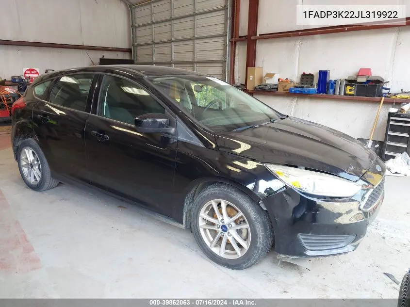 1FADP3K22JL319922 2018 Ford Focus Se