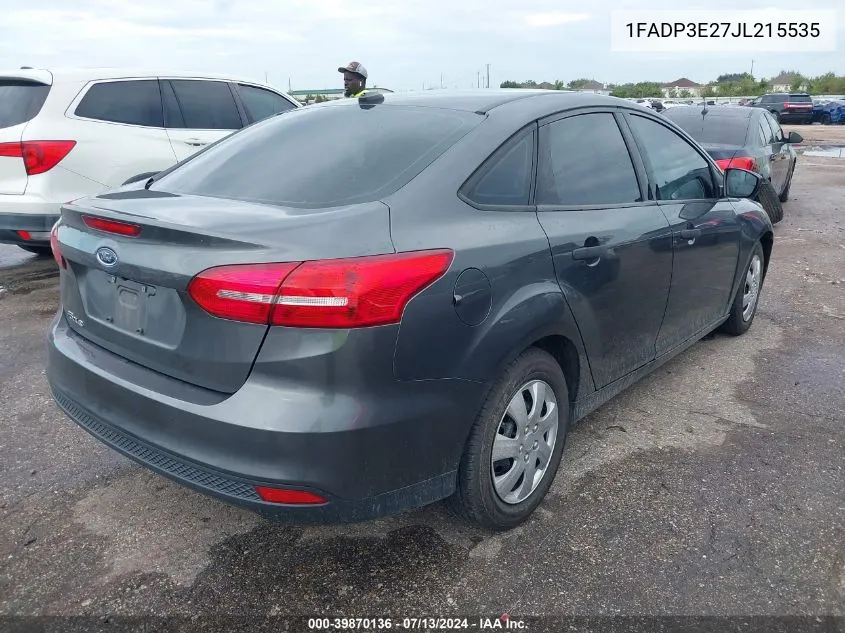 1FADP3E27JL215535 2018 Ford Focus S