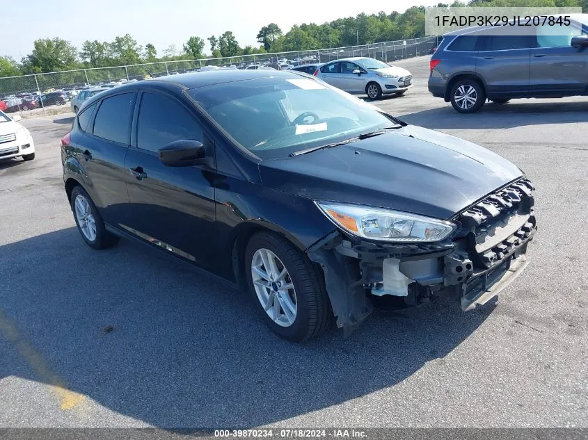 2018 Ford Focus Se VIN: 1FADP3K29JL207845 Lot: 39870234