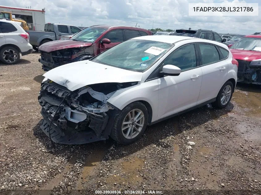 1FADP3K28JL321786 2018 Ford Focus Se