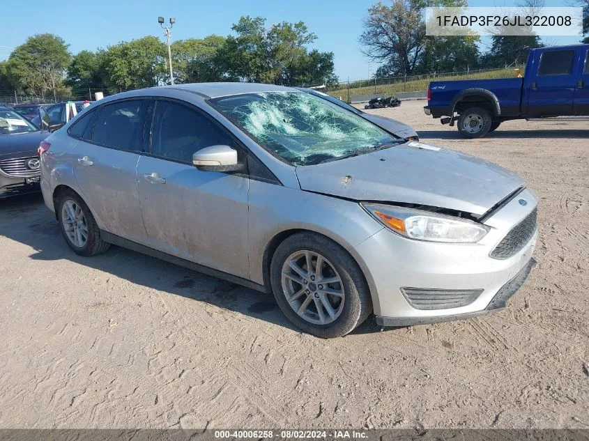 1FADP3F26JL322008 2018 Ford Focus Se