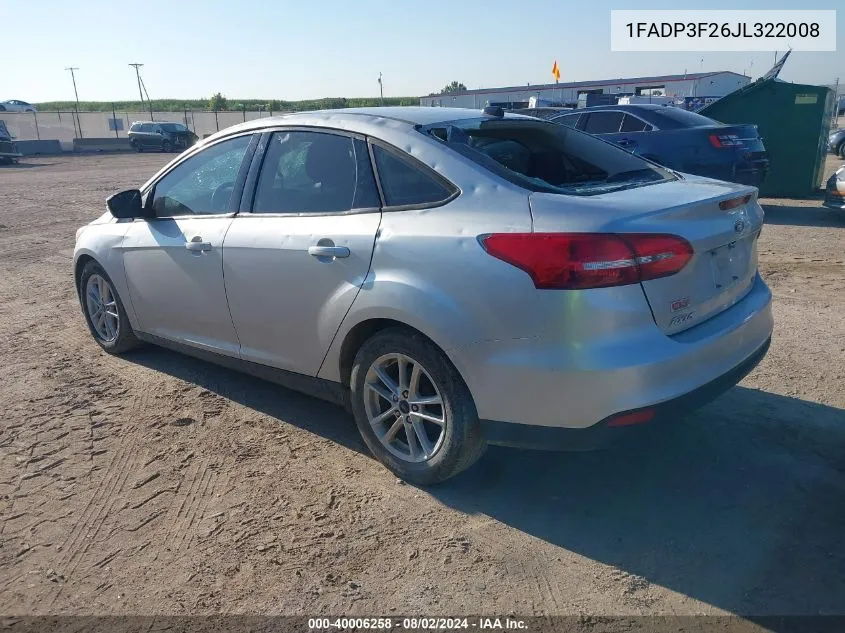 1FADP3F26JL322008 2018 Ford Focus Se