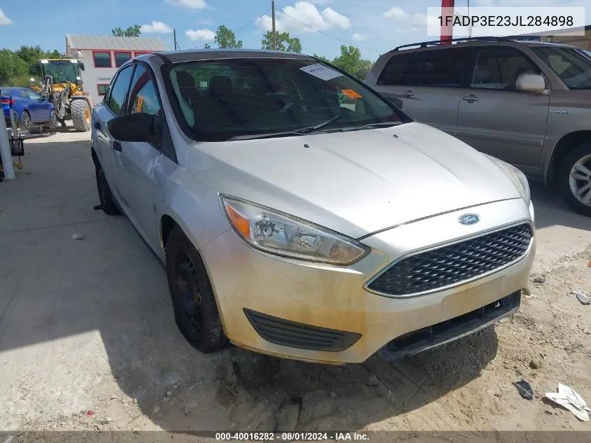 2018 Ford Focus S VIN: 1FADP3E23JL284898 Lot: 40016282