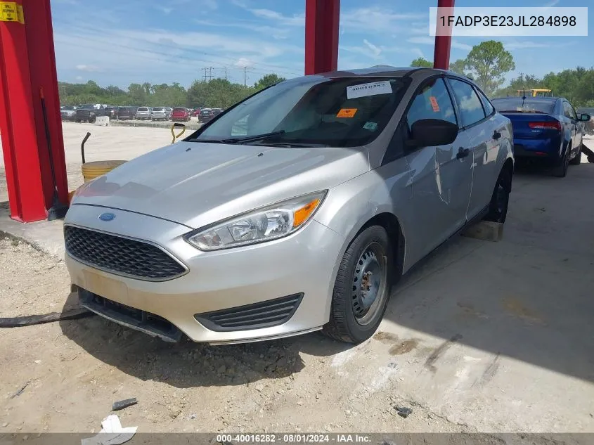 2018 Ford Focus S VIN: 1FADP3E23JL284898 Lot: 40016282