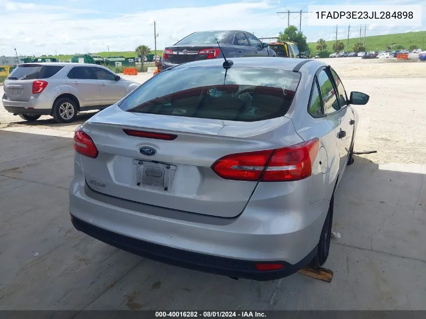 2018 Ford Focus S VIN: 1FADP3E23JL284898 Lot: 40016282