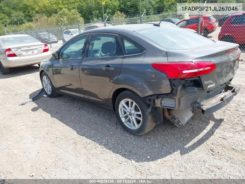 2018 Ford Focus Se VIN: 1FADP3F21JL267046 Lot: 40029338