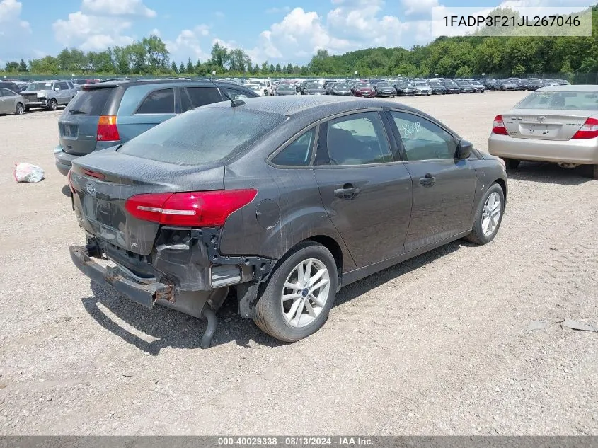 2018 Ford Focus Se VIN: 1FADP3F21JL267046 Lot: 40029338