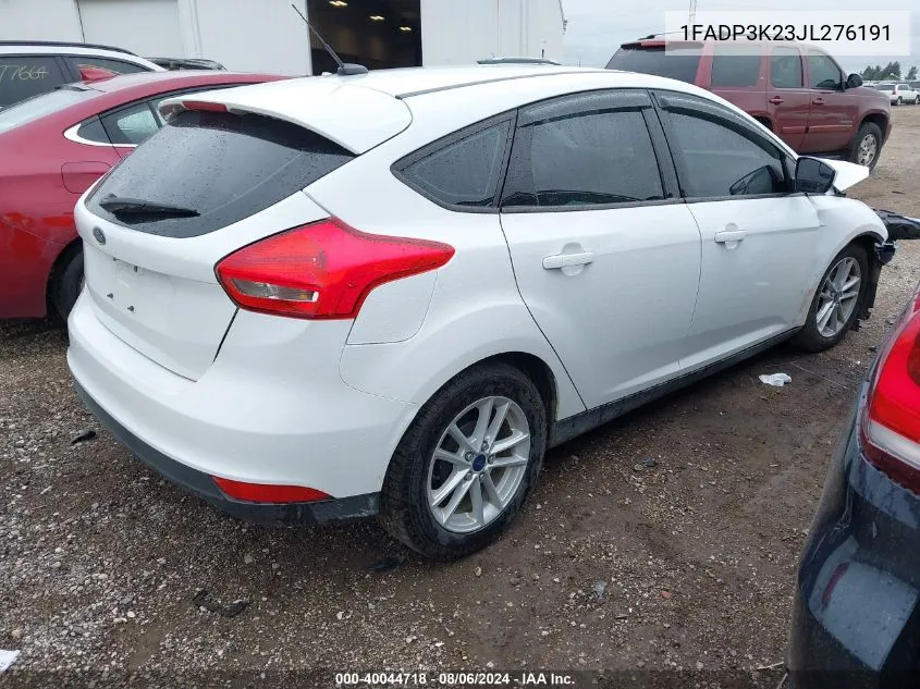 2018 Ford Focus Se VIN: 1FADP3K23JL276191 Lot: 40044718